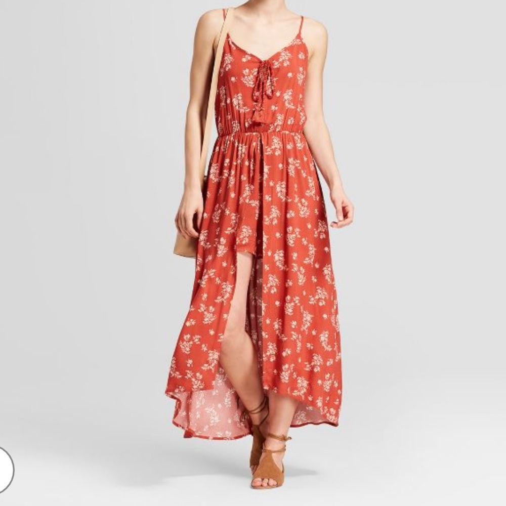 Strappy Floral Maxi Romper
